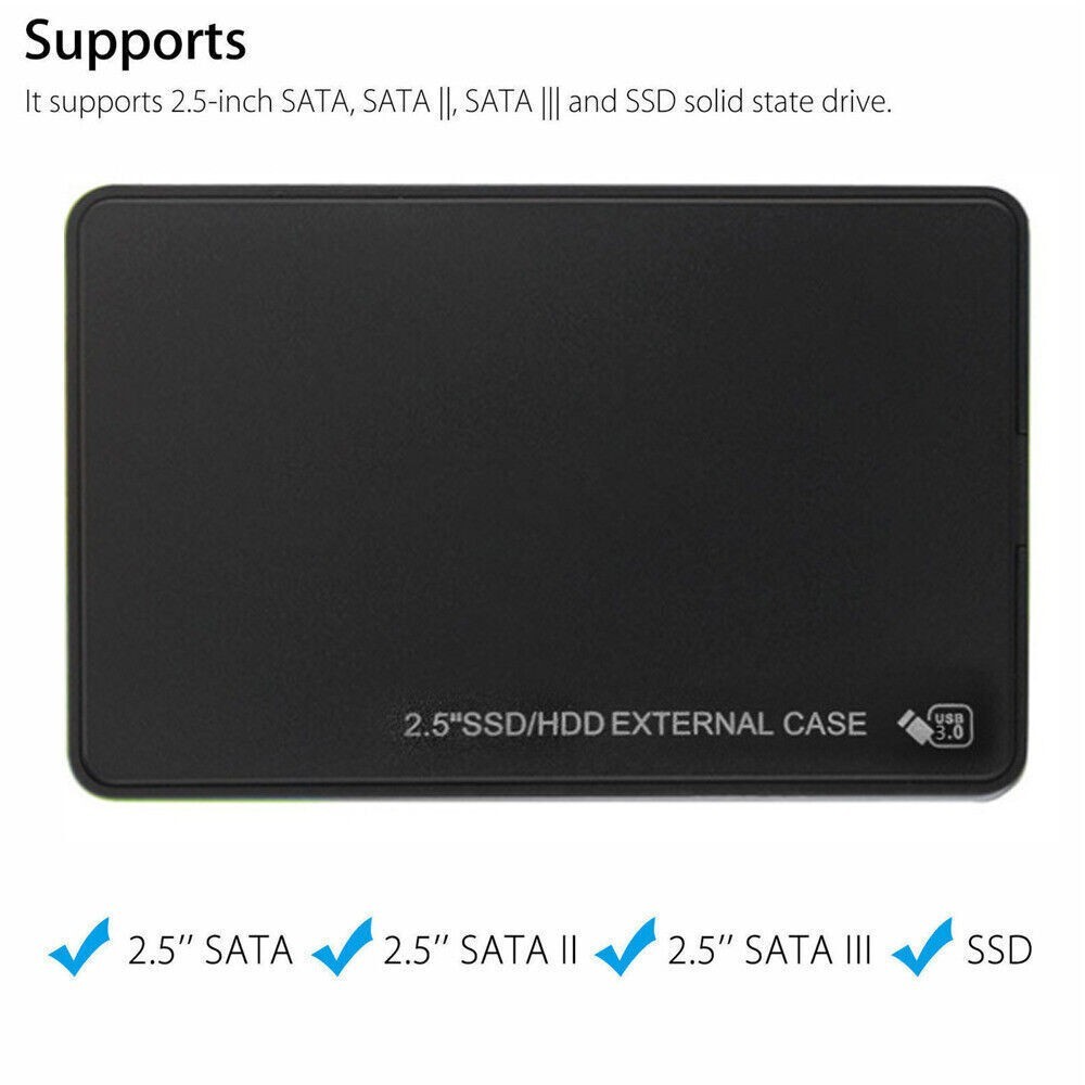USB 3.0 SATA SSD External Hard Drive Portable Desktop Mobile Hard Disk Case