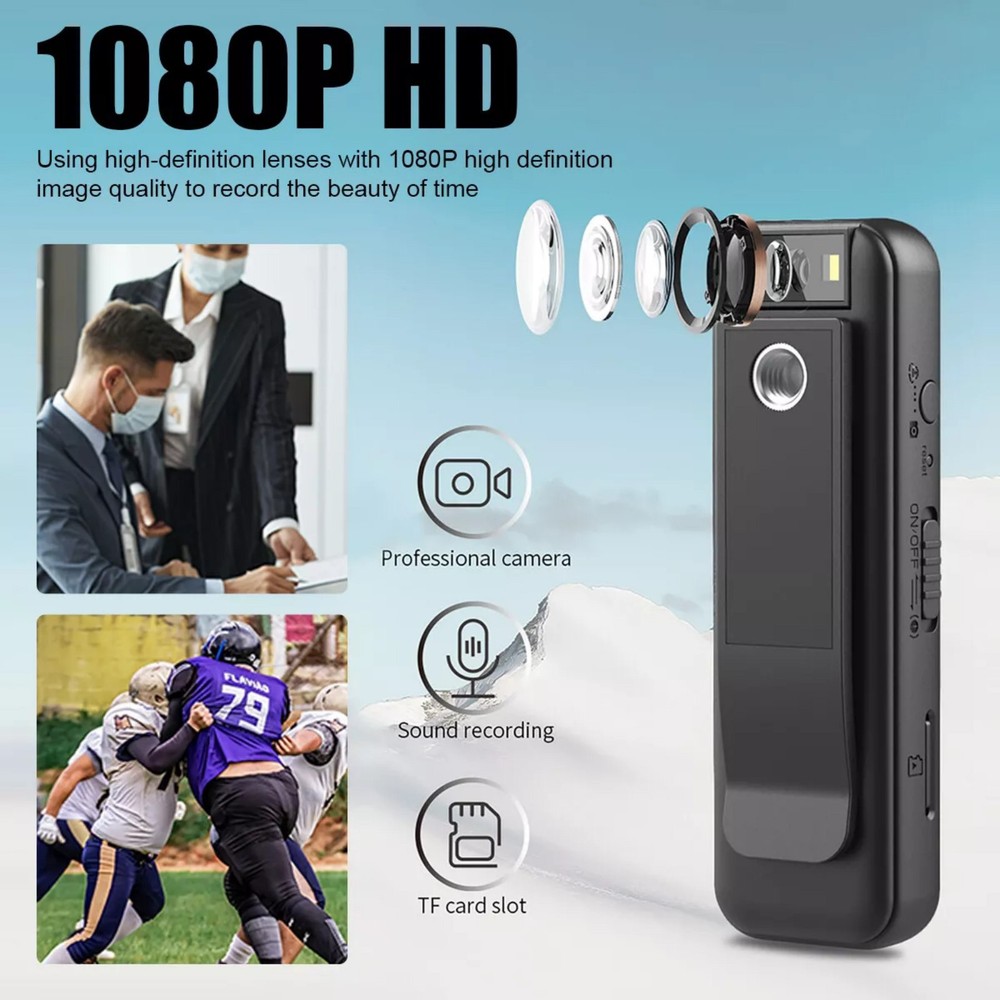 1080P HD Camera W/Motion Detective Function 0.9" LCD Screen 3-4H Duration