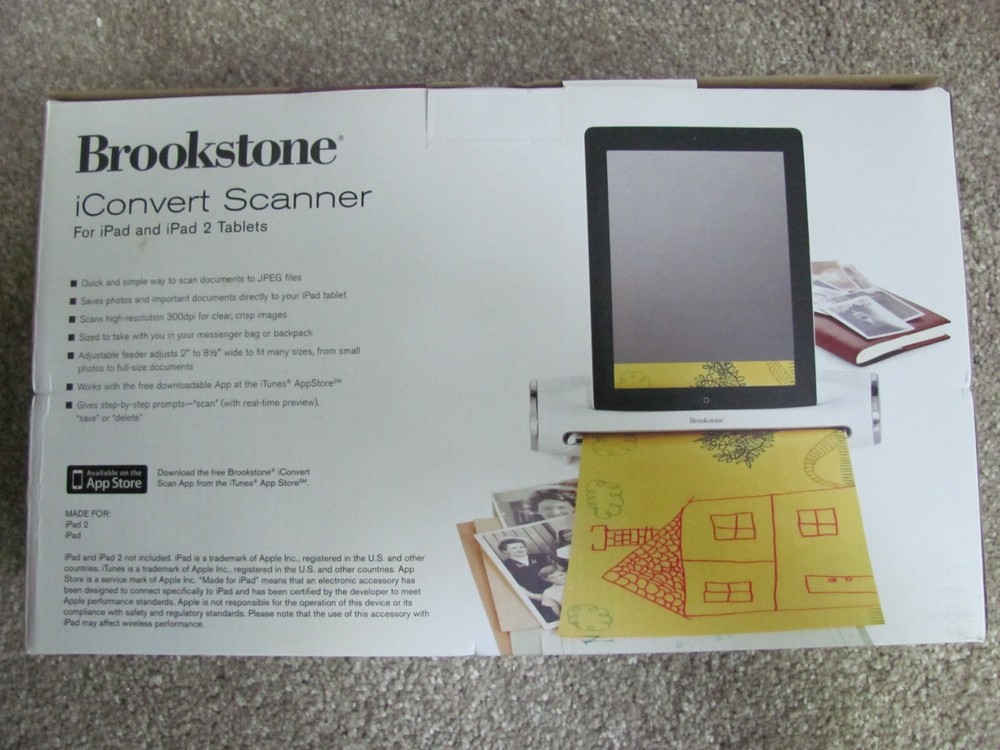 Brookstone iConvert Scanner for iPad, iPad 2 and iPad (3rd generation) Tablets