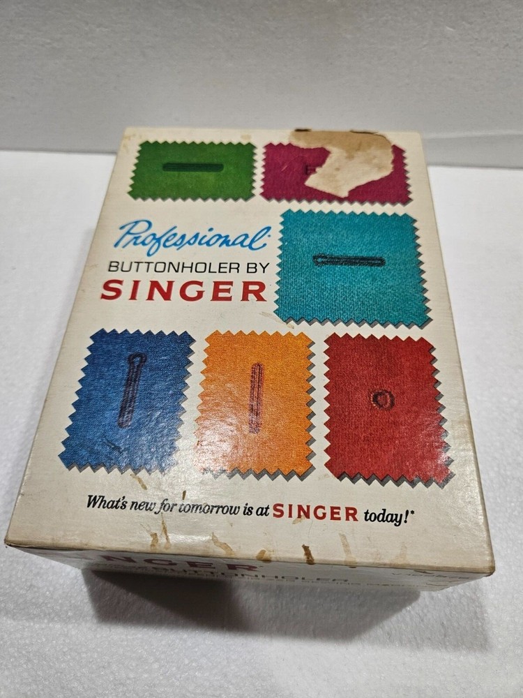 Wicker Sewing Basket Singer Buttonholder Sears Electric Scissors +