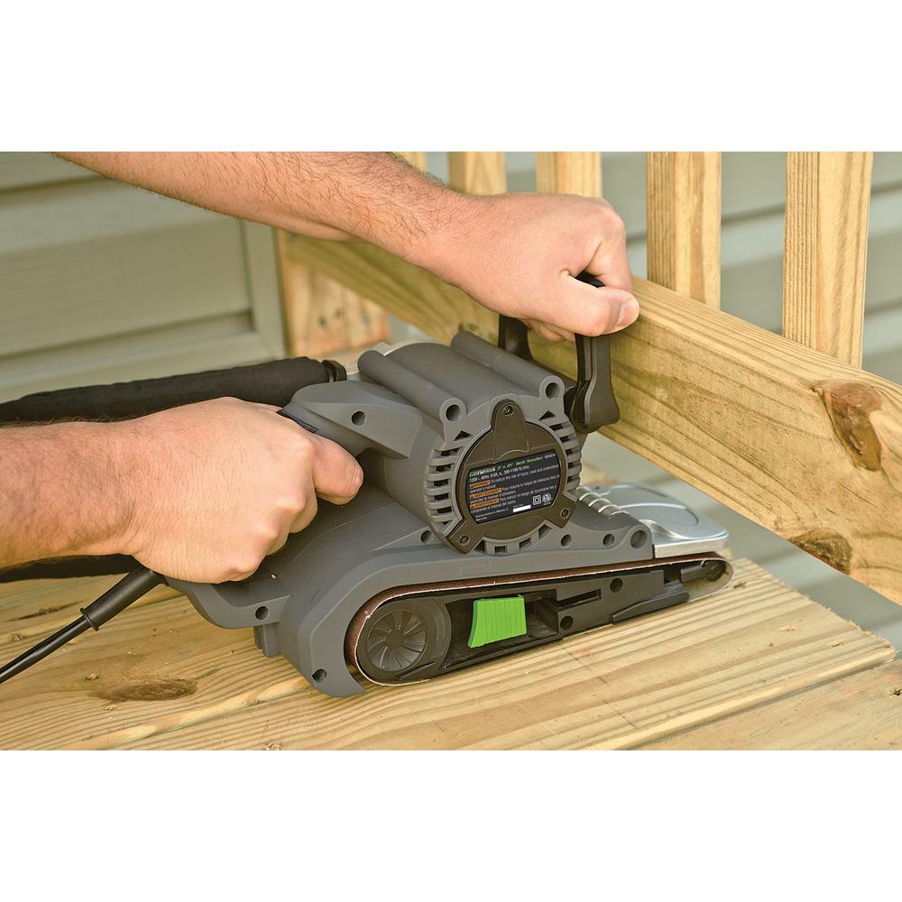 Genesis Belt Sander Single Lever Variable Speed Adjustable Front Handle Dust Bag