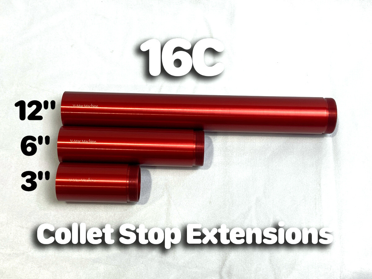 16C Collet Stop Extension 3", 6", 12" Brand New