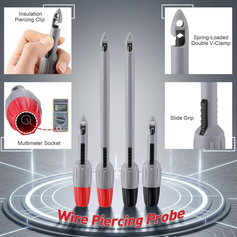 Wire Piercing Probe, Insulation Piercing Clip Set for Multimeter Voltage Test...