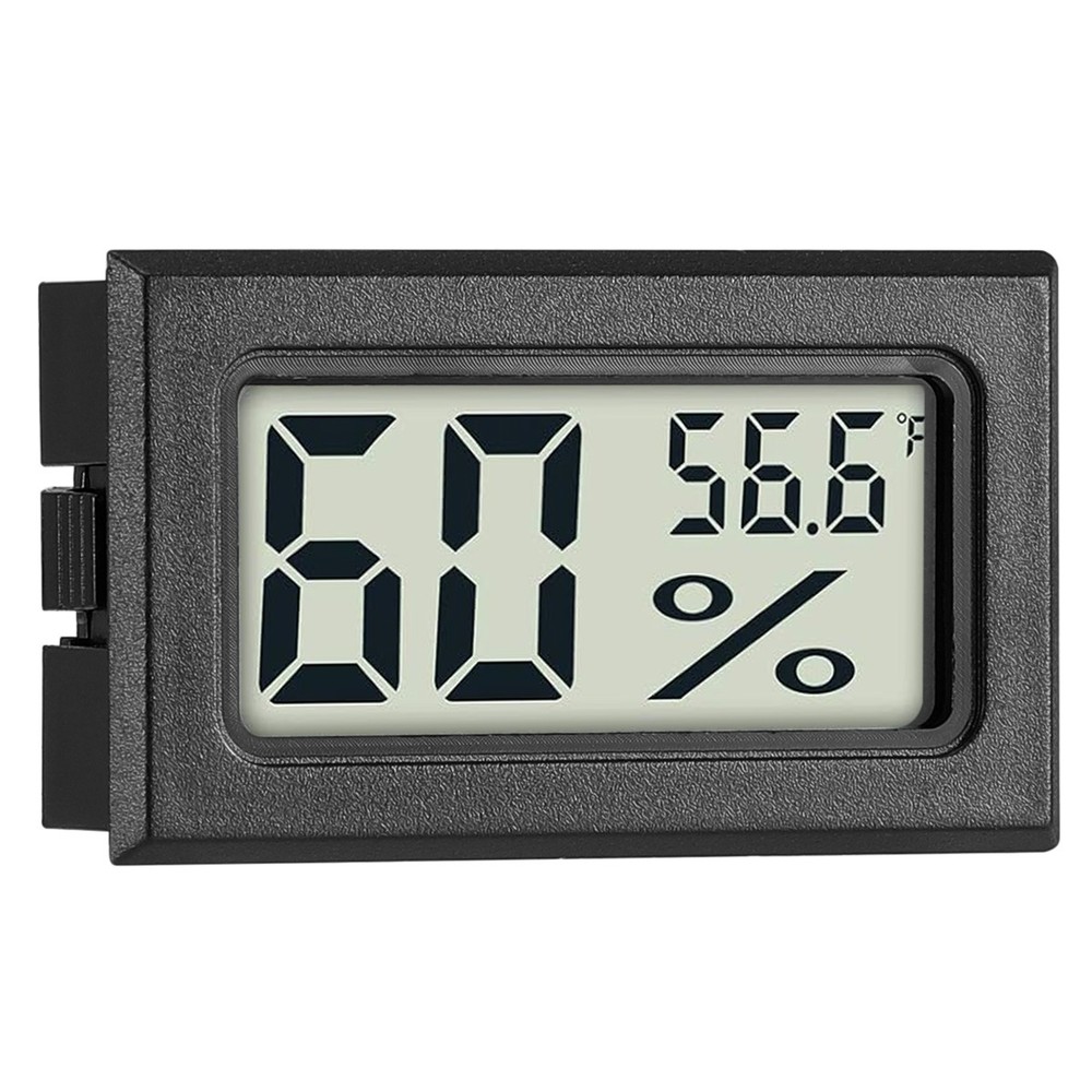 Mini Precise Electronic Hygrometer Thermometer LCD Digital Black With Battery