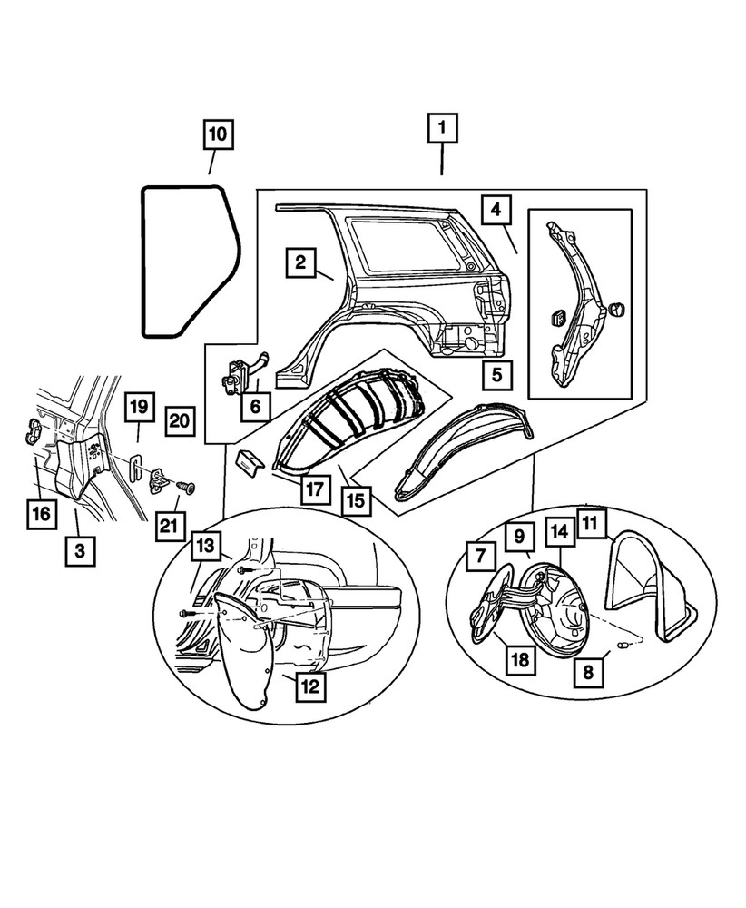 Genuine Mopar Splash Shield Right 55136500AD