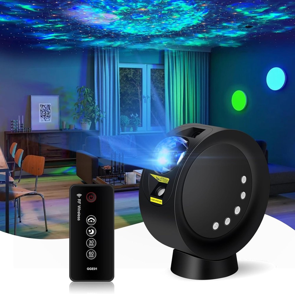KIVOTAC Galaxy Star Projector with Remote Control, Adjustable Brightness, Time