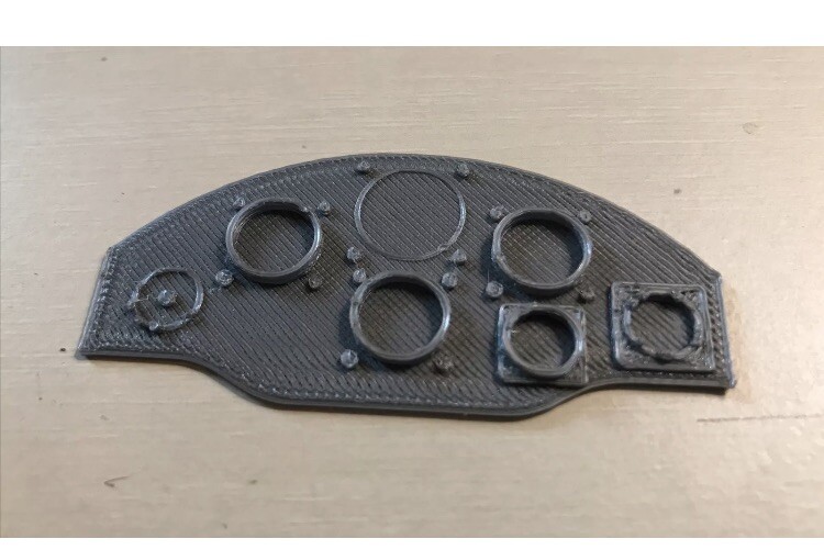 remote controlled airplane instrument panel model Rc plane custom 3d print