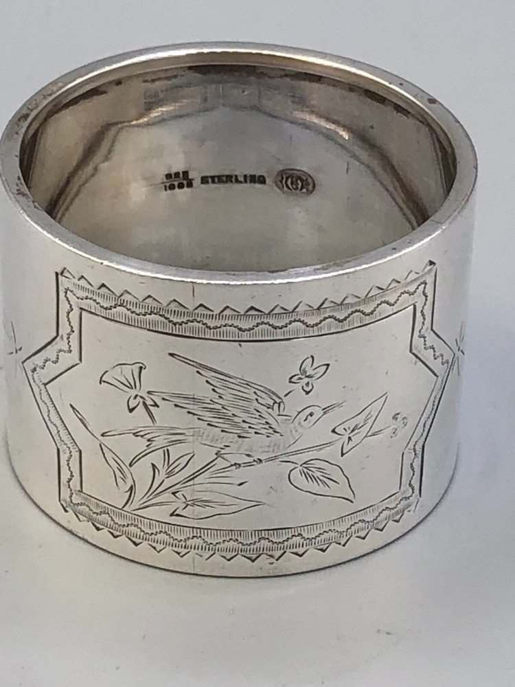 Antique Sterling Silver Napkin Ring , not monogrammed