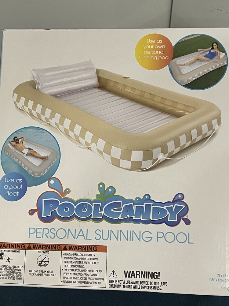 PoolCandy Personal Sunning Pool Float Inflatable New In Box