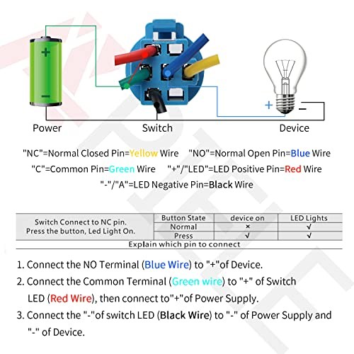 19mm 12V Momentary Speaker Horn Push Button Toggle Silver Shell-Red HORN