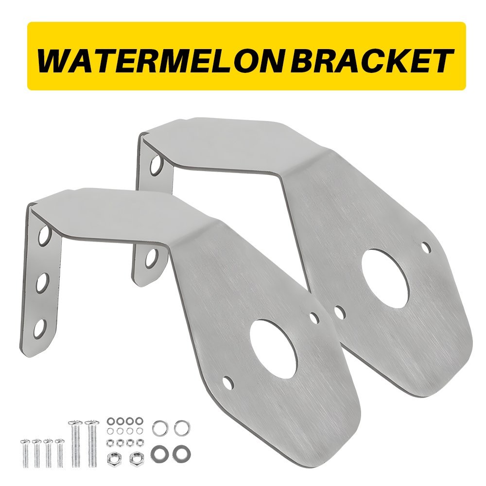 2 Watermelon Mirror Turn Signal Angled Bracket Stainless - Light Not Include US