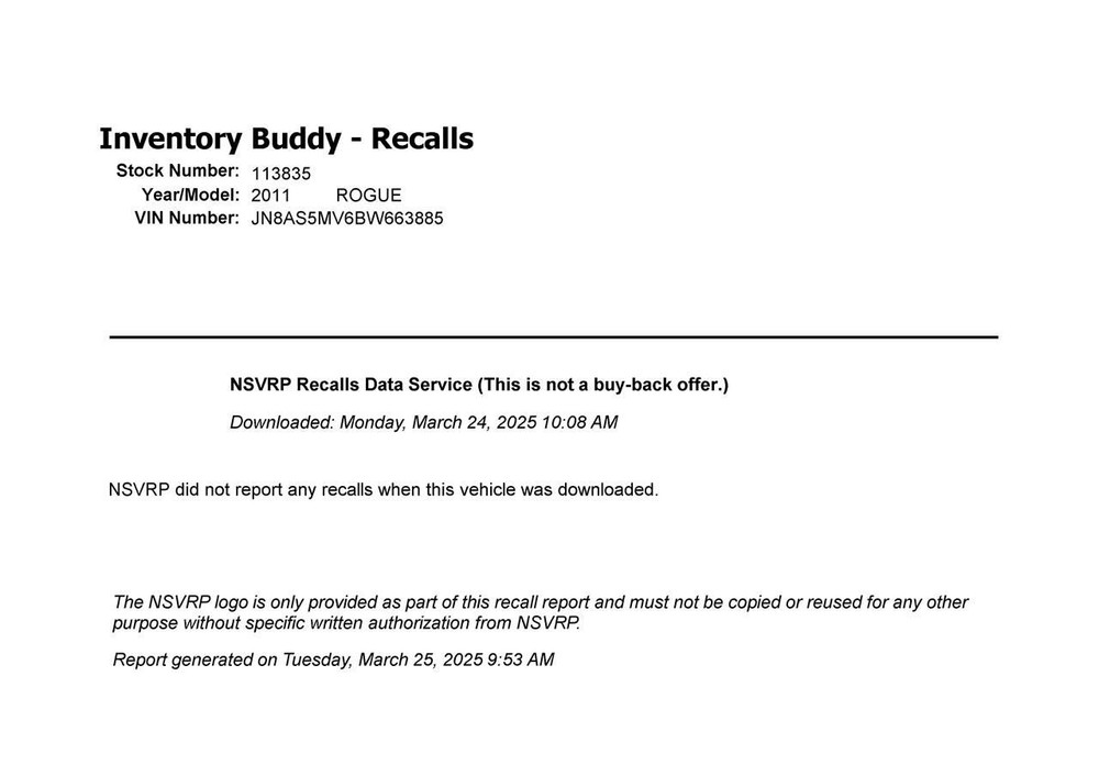 2011 NISSAN ROGUE Engine ECM Electronic Control Module QR25DE 2.5L AWD