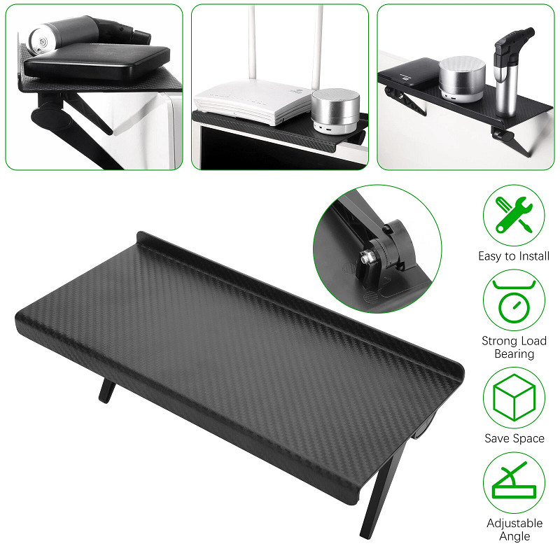 TV Computer Screen Caddy Top Shelf Desktop Stand Adjustable Storage Rack Holder