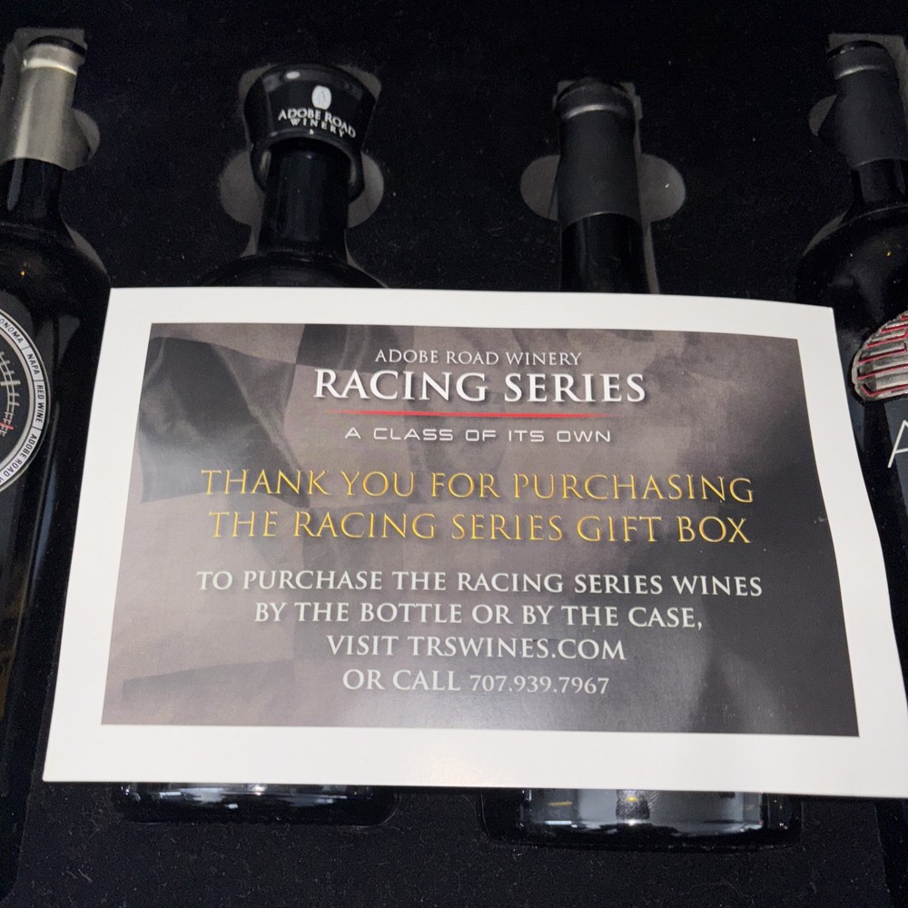ADOBE ROAD WINERY RACING SERIES SONOMA COUNTY RED WINE BOTTLES\CASE~EMPTY~ EUC