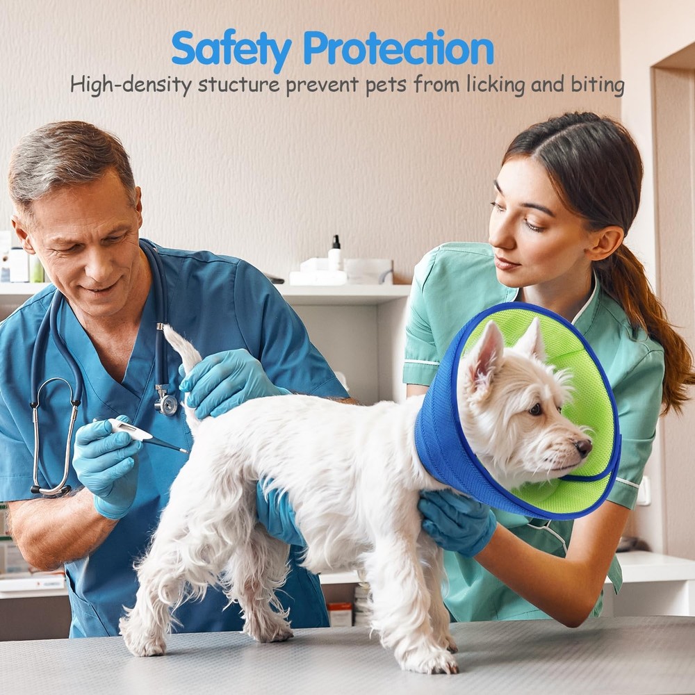 Soft Dog Cone Collar Alternative - Adjustable Comfy Cones for Large/Medium/Sm...