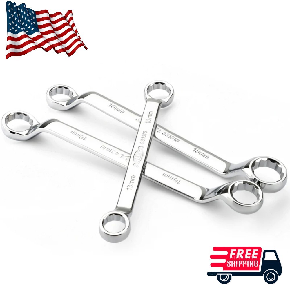 Premium Chrome Vanadium steel Tools 75-Degree Deep Offset Double Box End Wrench