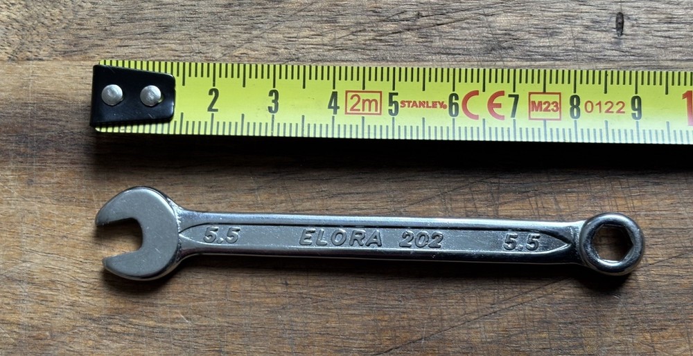 ELORA 202 - 5.5mm Metric Size - 6-point Combination Spanner.