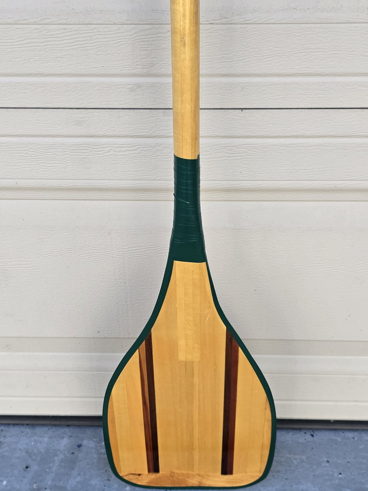*RARE* MUDBROOK PADDLES WI, USA Wood Angled Outrigger Canoe Paddle 52"x9"