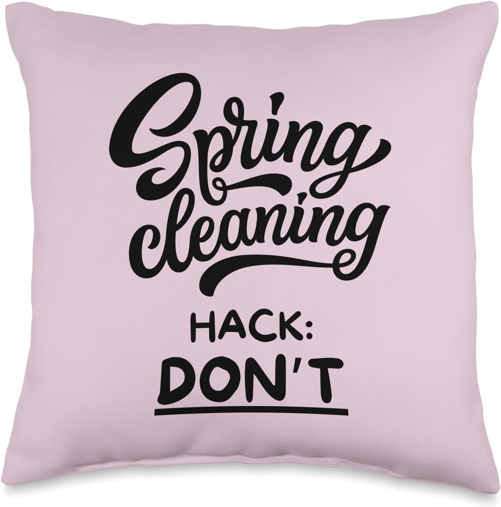 Funny Spring Cleaning Throw Pillow