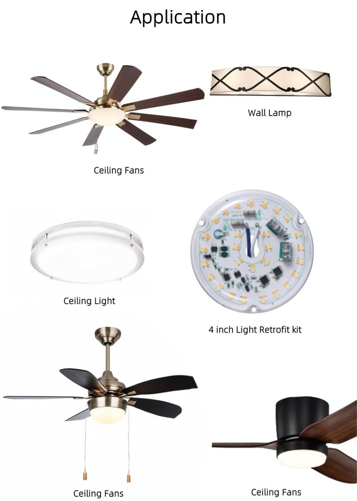 4 inch LED Retrofit Light Kit for Ceiling Fan Light Replacement Panel PCB 18W...