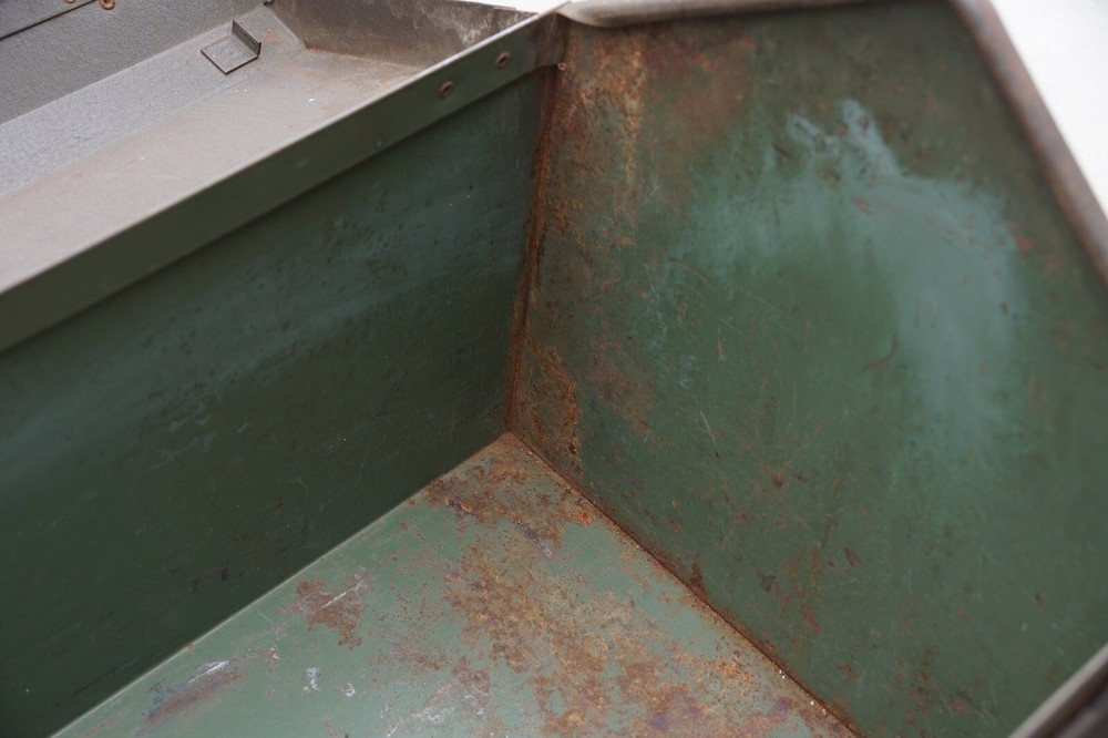 Vintage Duplex GREEN Metal Tool Box Handle Insert