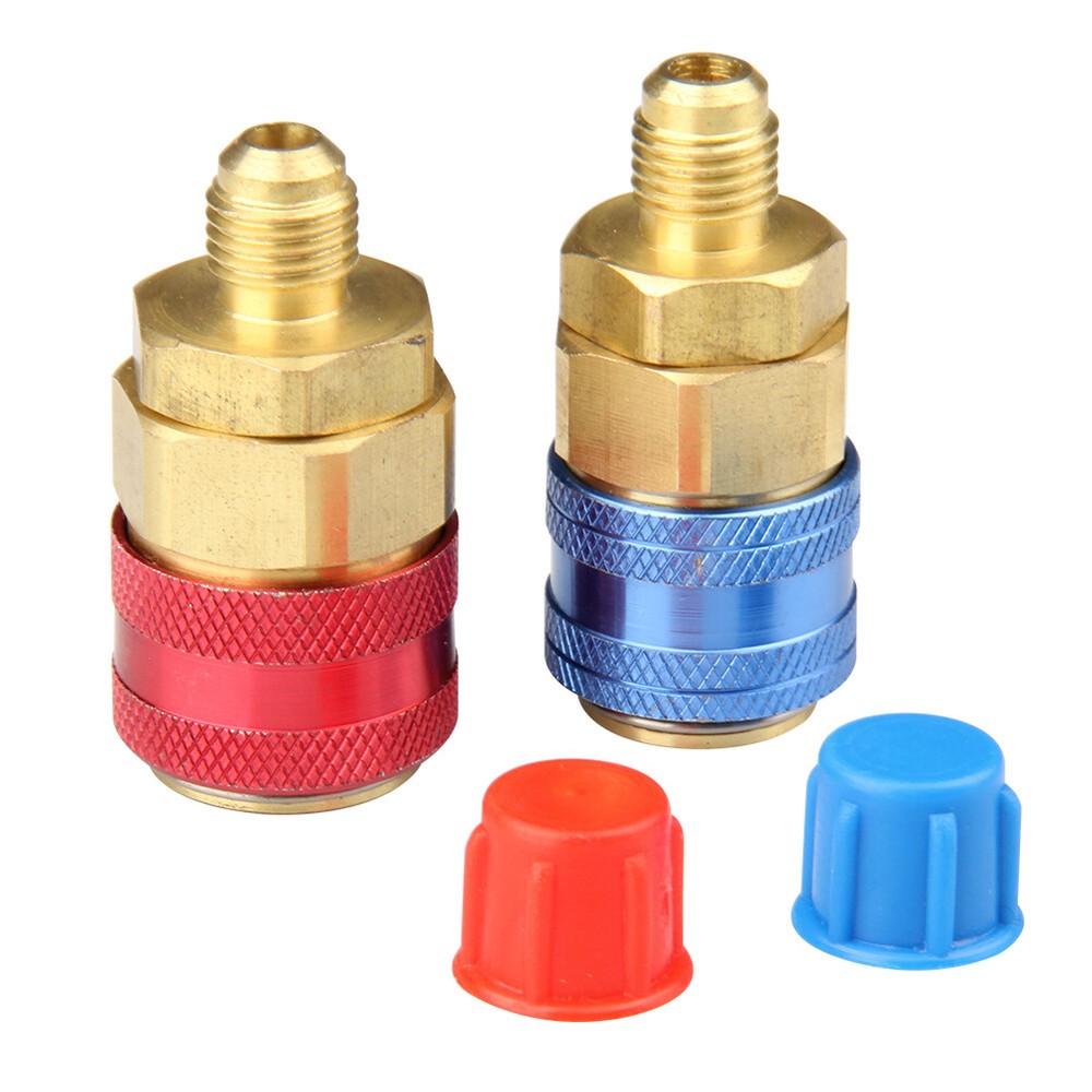 AC Conversion Quick Manifold Connector Adapter High Low Gauge Straight Coupler