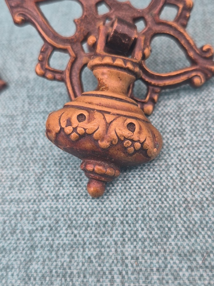 Antique Brass Hanging Drop Pulls Set of 2