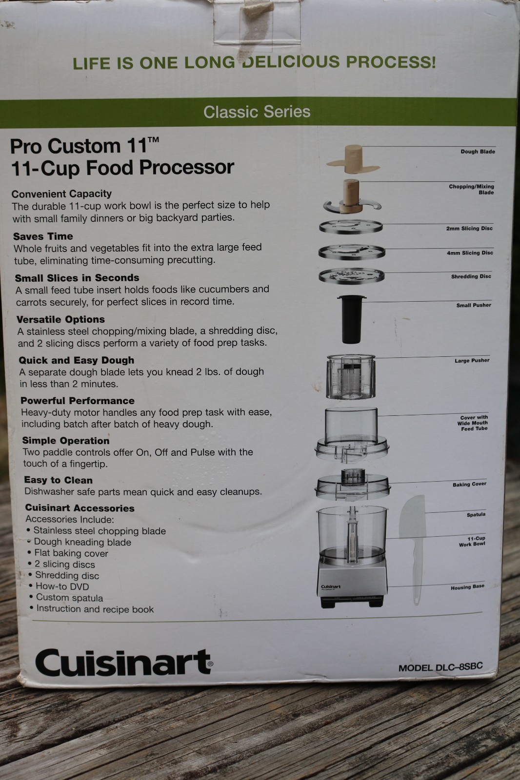 Cuisinart Custom Pro 11-Cup Food Processor DLC-8SBC Professional New Open Box