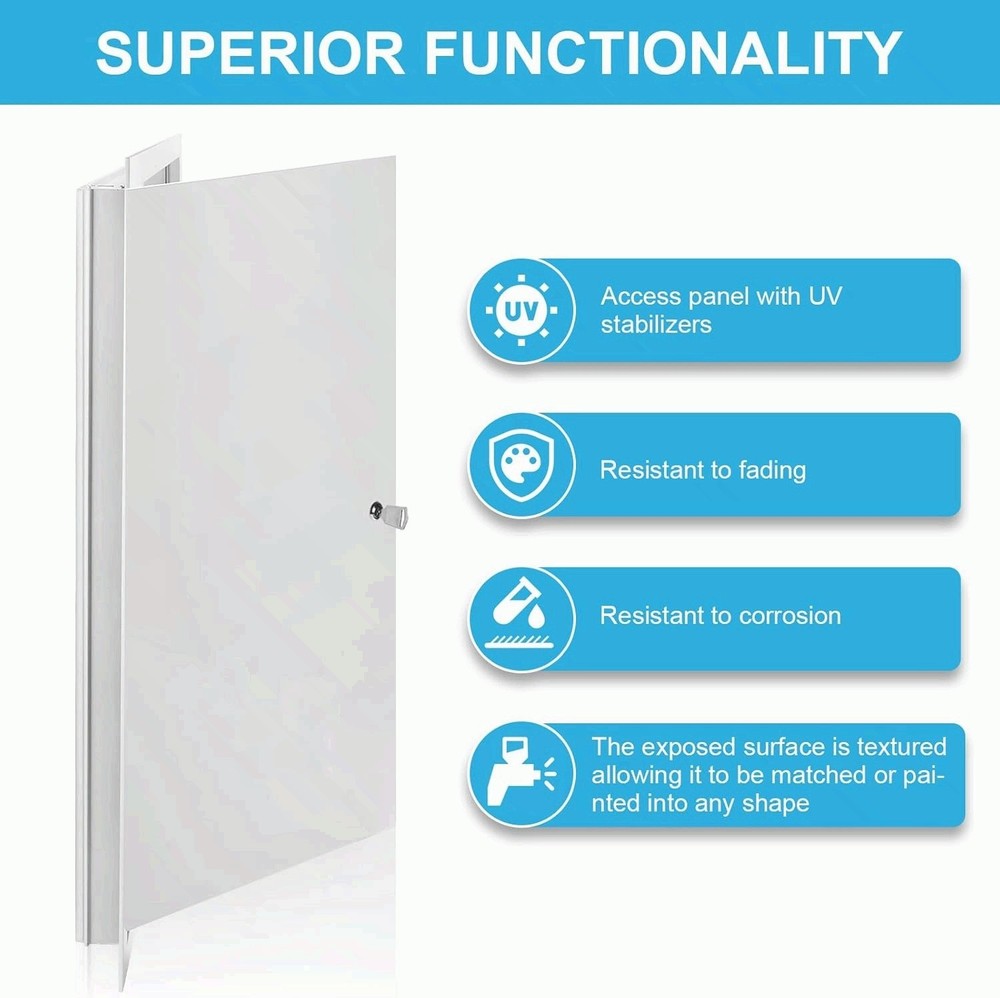 Access Panel for Drywall, 22 x 22 inch with Lock and Key, for Ceiling, White