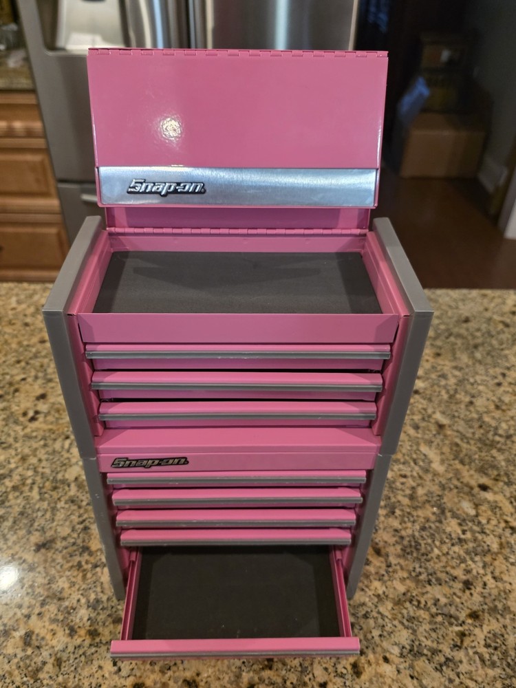 Snap-On - Micro Roll Cab BOTTOM & TOP chest "SET" Mini Tool Box Pink
