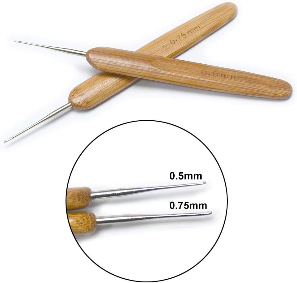 9PCS Dreadlocks Crochet Hooks Braid Hair Locking Tool Dreadlock Crochet Needles