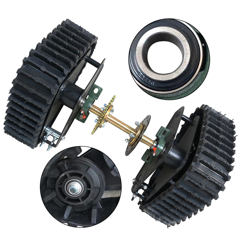 Snow Sand Wheel Track+Rear Axle Kit for Snowmobile ATV UTV Tractor Lawn Mower US