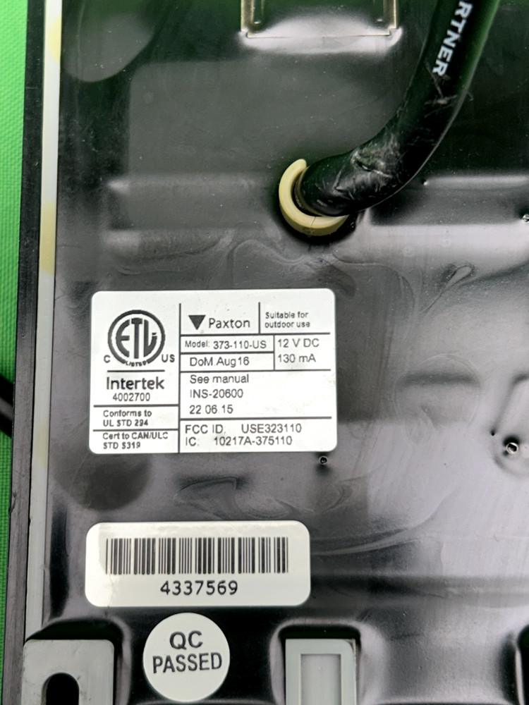 *AS IS* Paxton Proximity P75 Reader 373-110-US