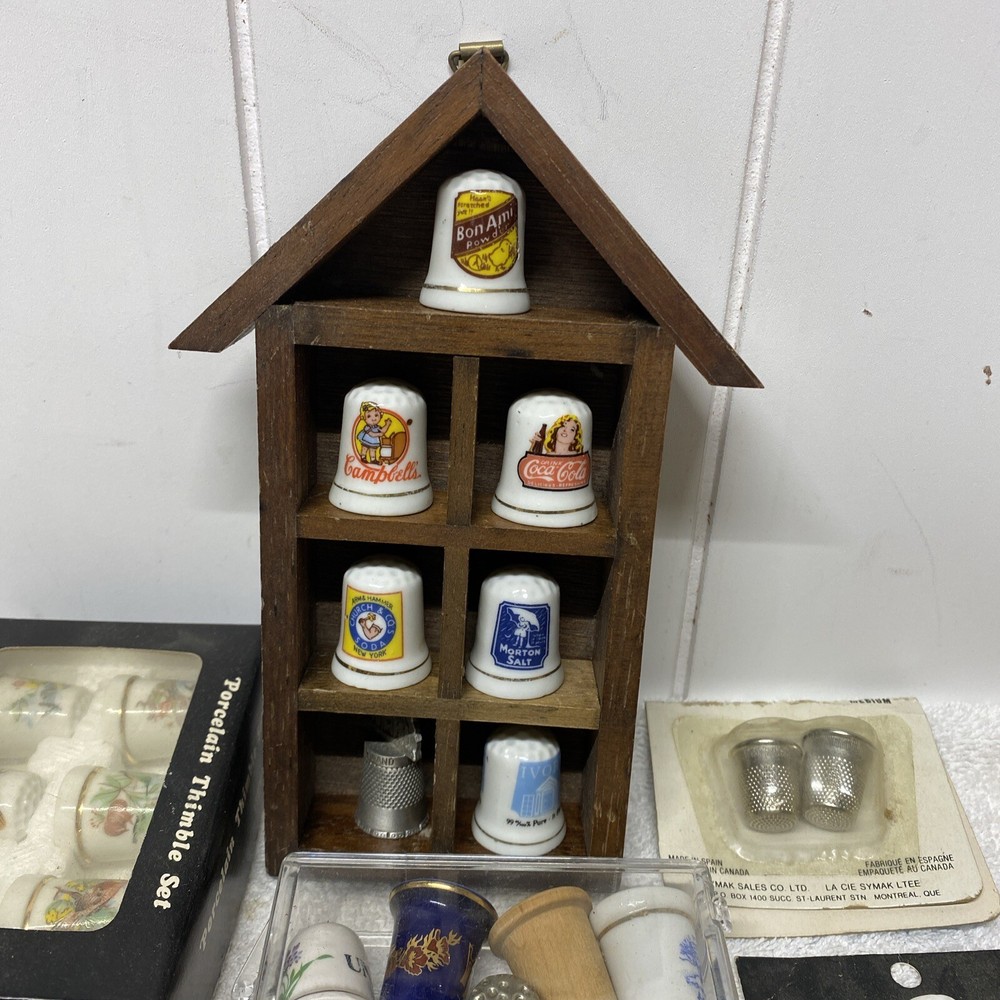 HUGE COLLECTION!!!Close To 100 Thimbles And 11 Spools!!! Plus More!!
