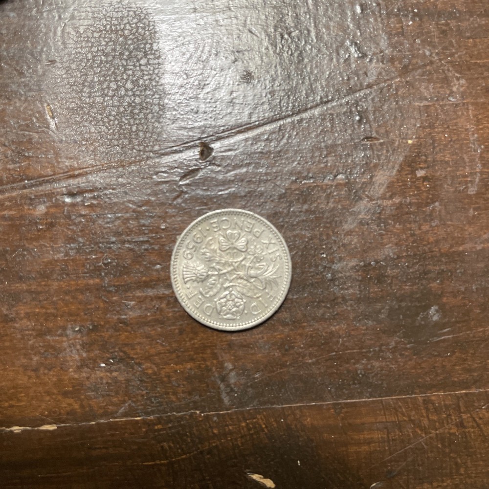 1959 Great Britain Six Pence Coin