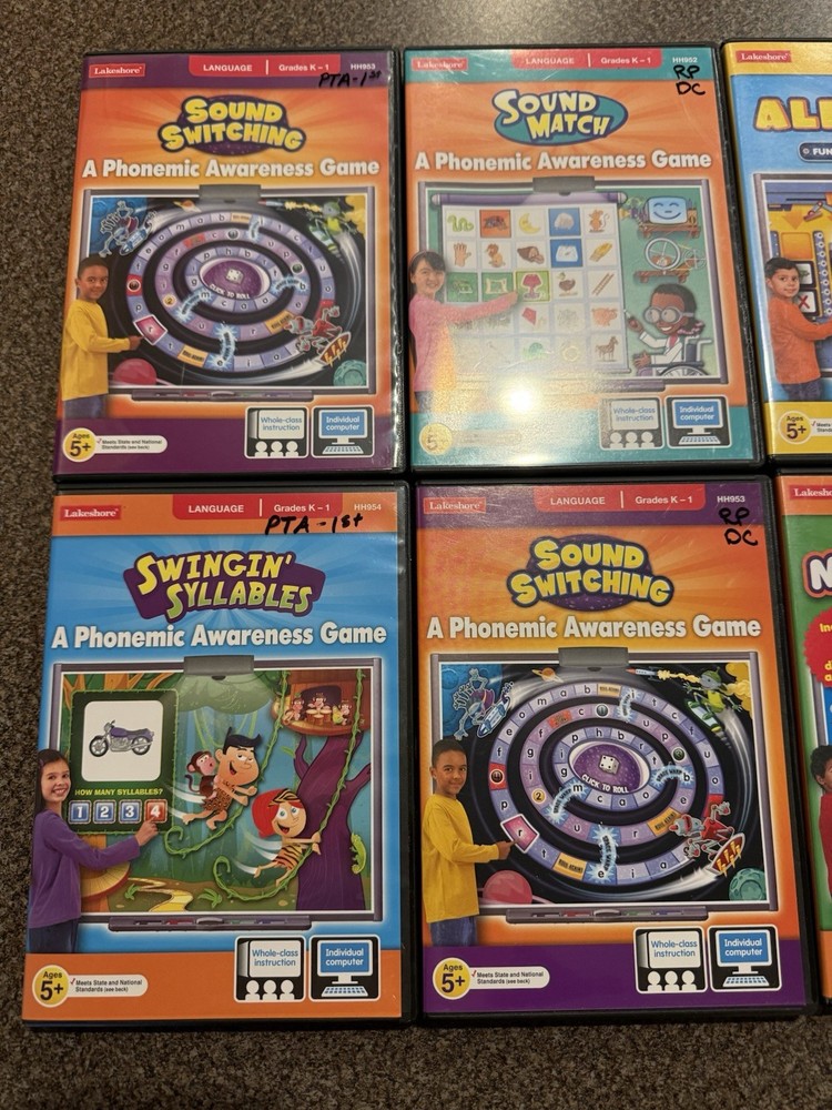 Lot 8 Lakeshore Interactive Educational Games Lot PC/Mac CD Rom K - 1 Math +