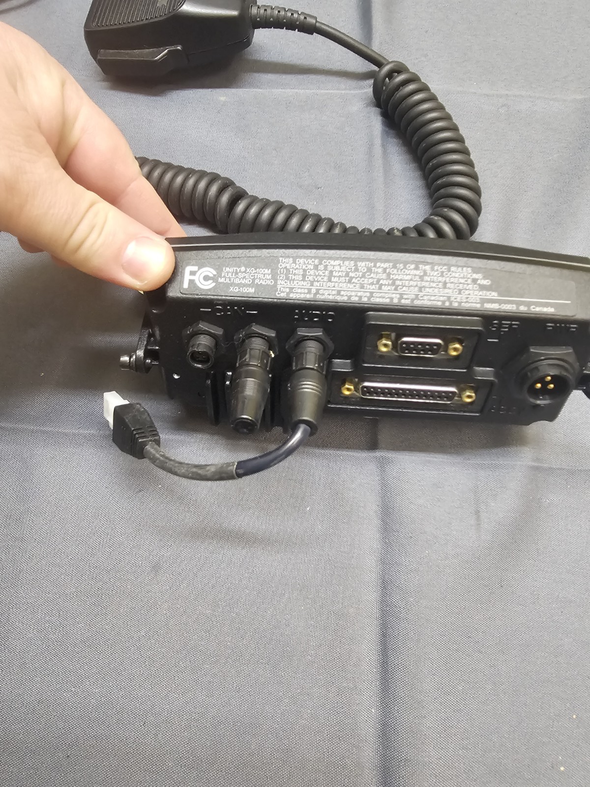 Harris UNITY CH-100 XG-100M VHF UHF Color Touchscreen Control Head w Head Cable