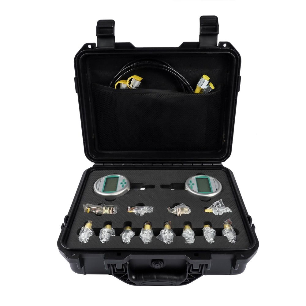 80M Digital Hydraulic Pressure Test Kit Gauge Coupling Hose with Case