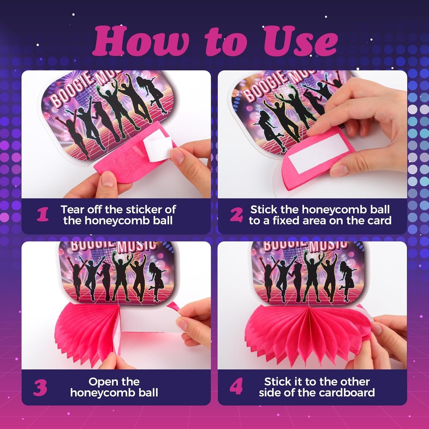 12PCS 70s Party Decorations Honeycomb Centerpieces Disco Theme Party Decorations