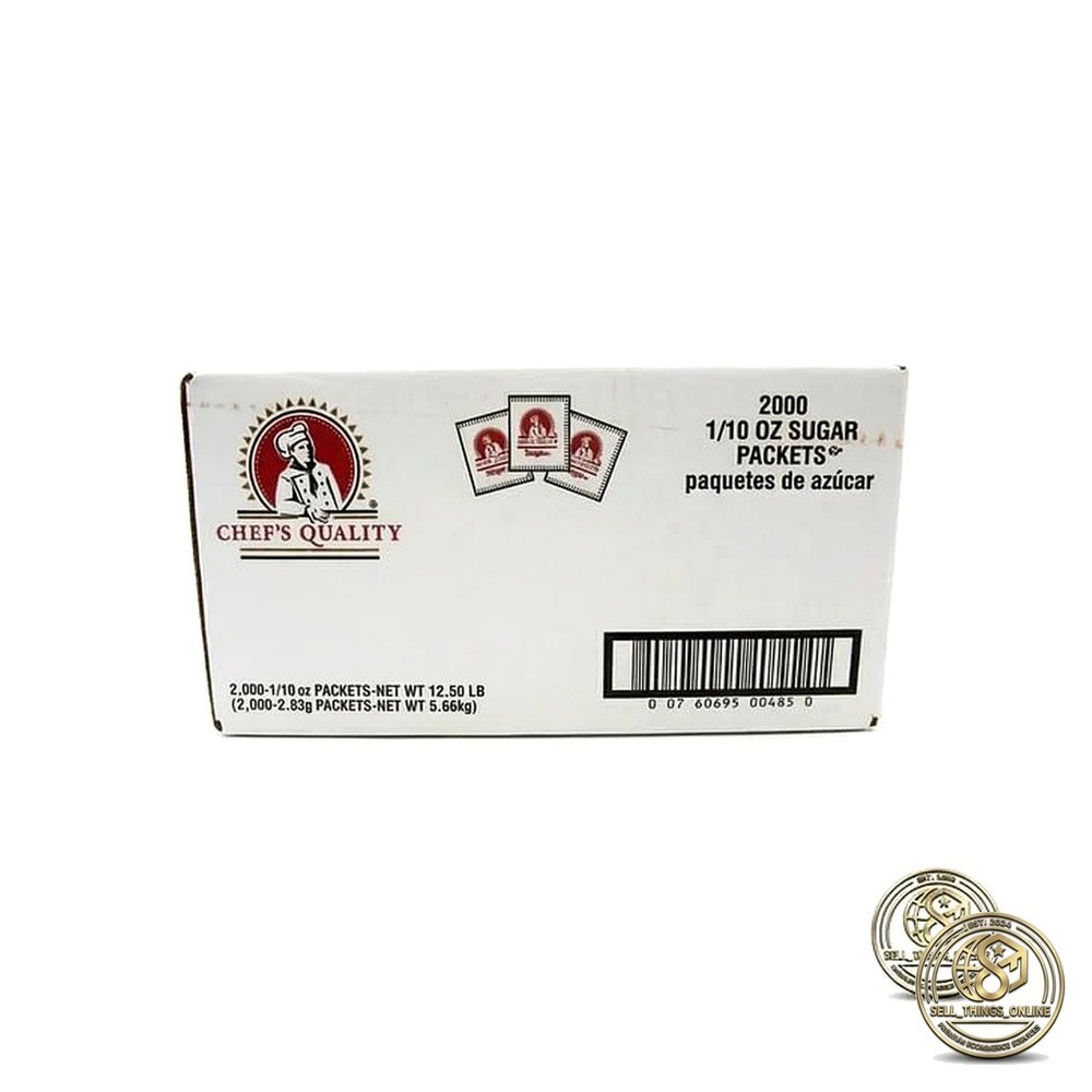 Chef's Quality Sugar Packets 2000ct Bulk Food Service