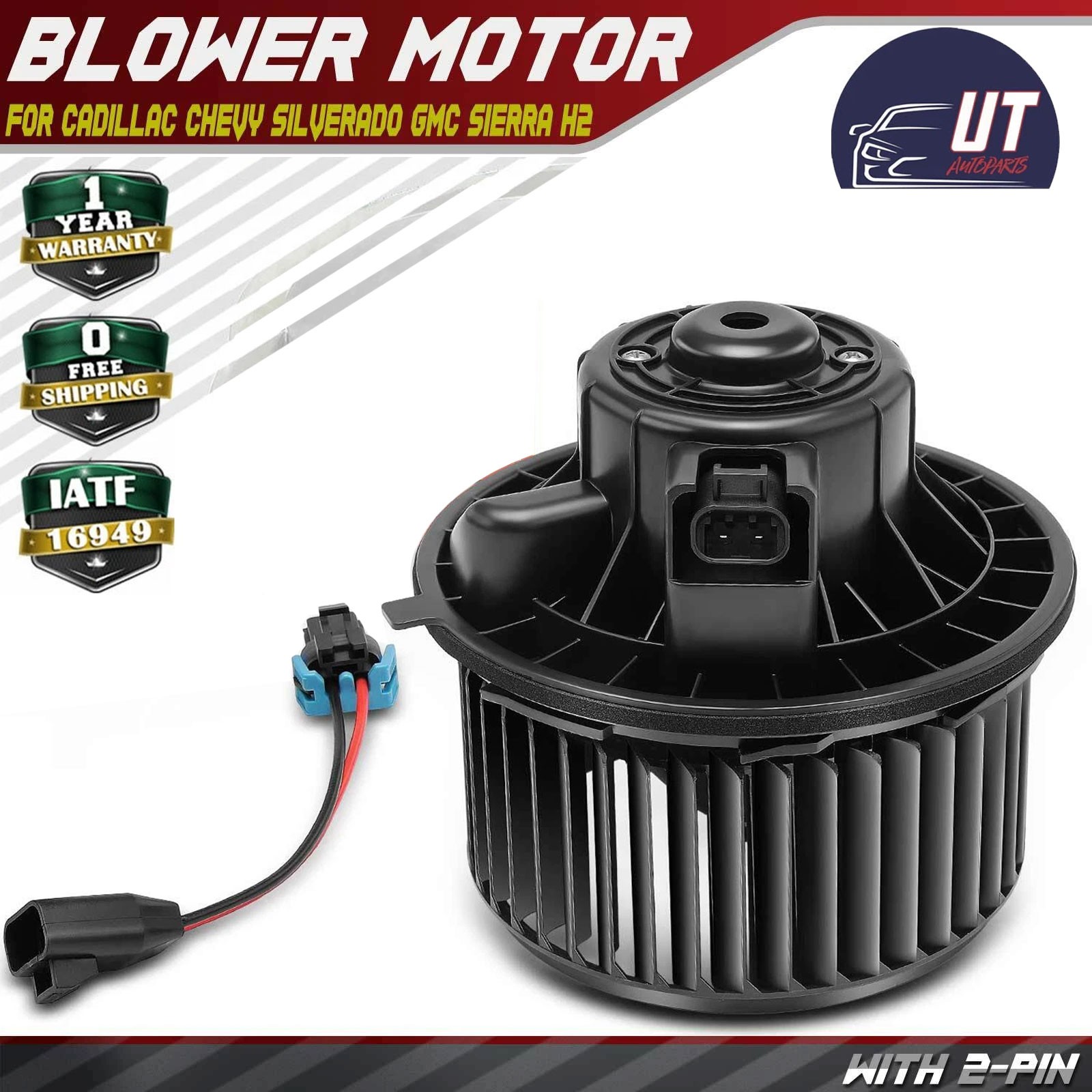 Heater Blower Motor Fan for 07-13 Chevrolet Silverado/GMC Sierra 1500 2500 Tahoe