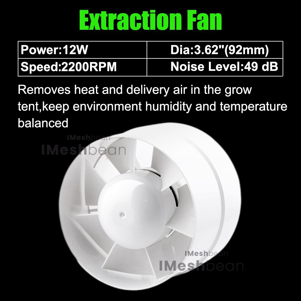 48"x48"x72" Complete Roof Grow Tent Kit w/LED Full Spectrum Grow Light+Air Filte