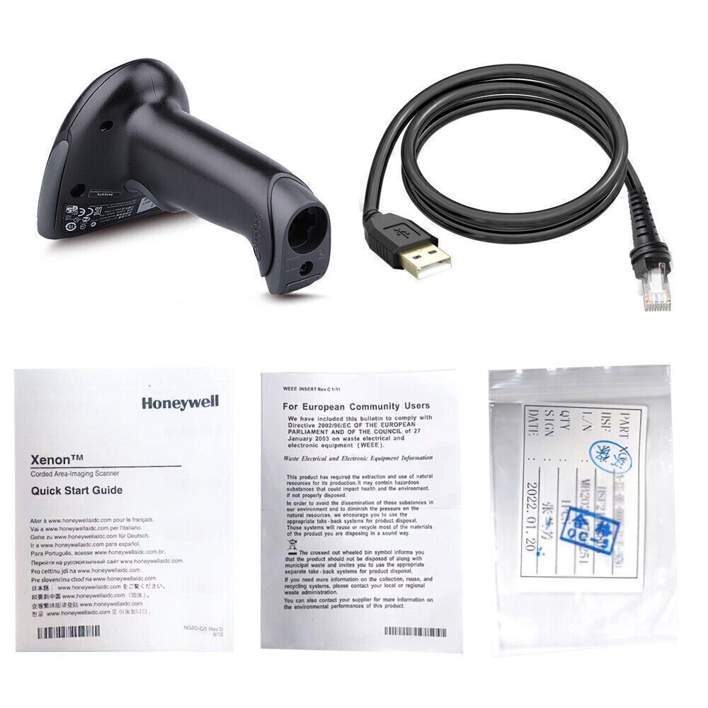 Honeywell Hyperion 1300G-2USB Wired Handheld 1D USB Barcode Scanner Reader Lot