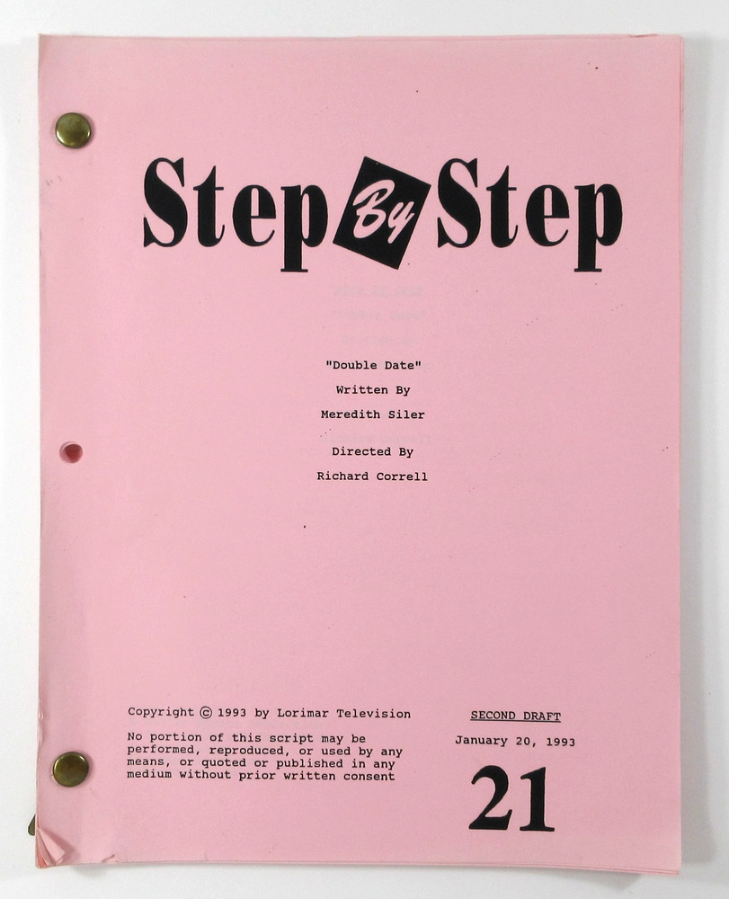 Step By Step TV Show Script Patrick Duffy Double Date S4.E15 Second Draft 1993