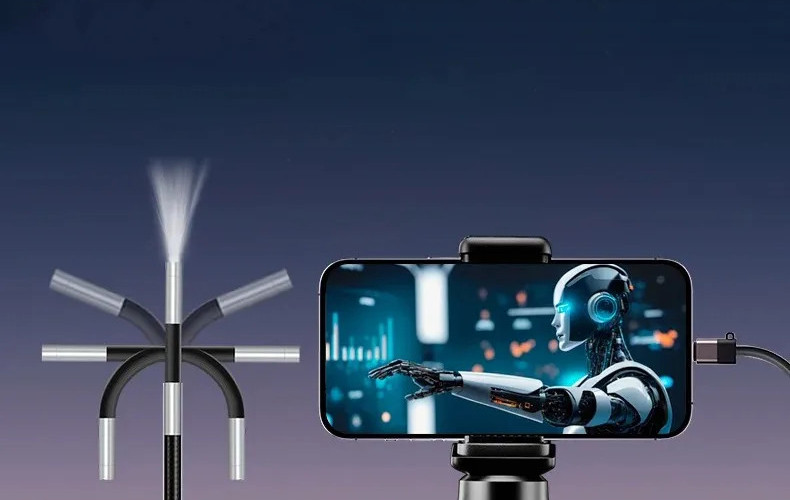 360° Rotation Endoscope Camera 1.5m HD Borescope IP67 for Car, iOS & Android