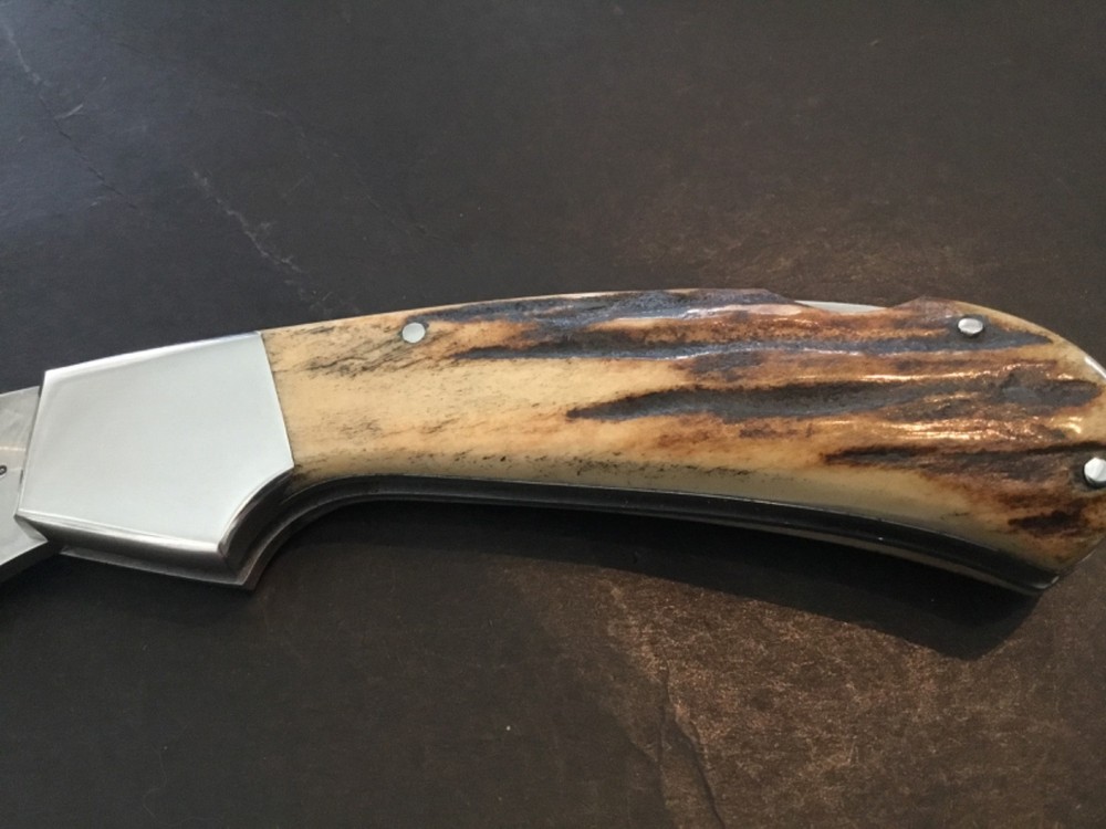 Custom Dick Dorough Premium Stag Lockback like Slipjoint Folder Folding Knife