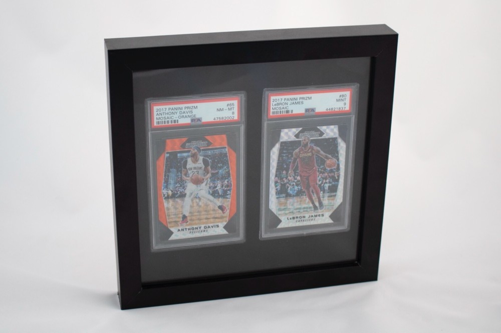 Black PSA or CGC Two Card Display Frame