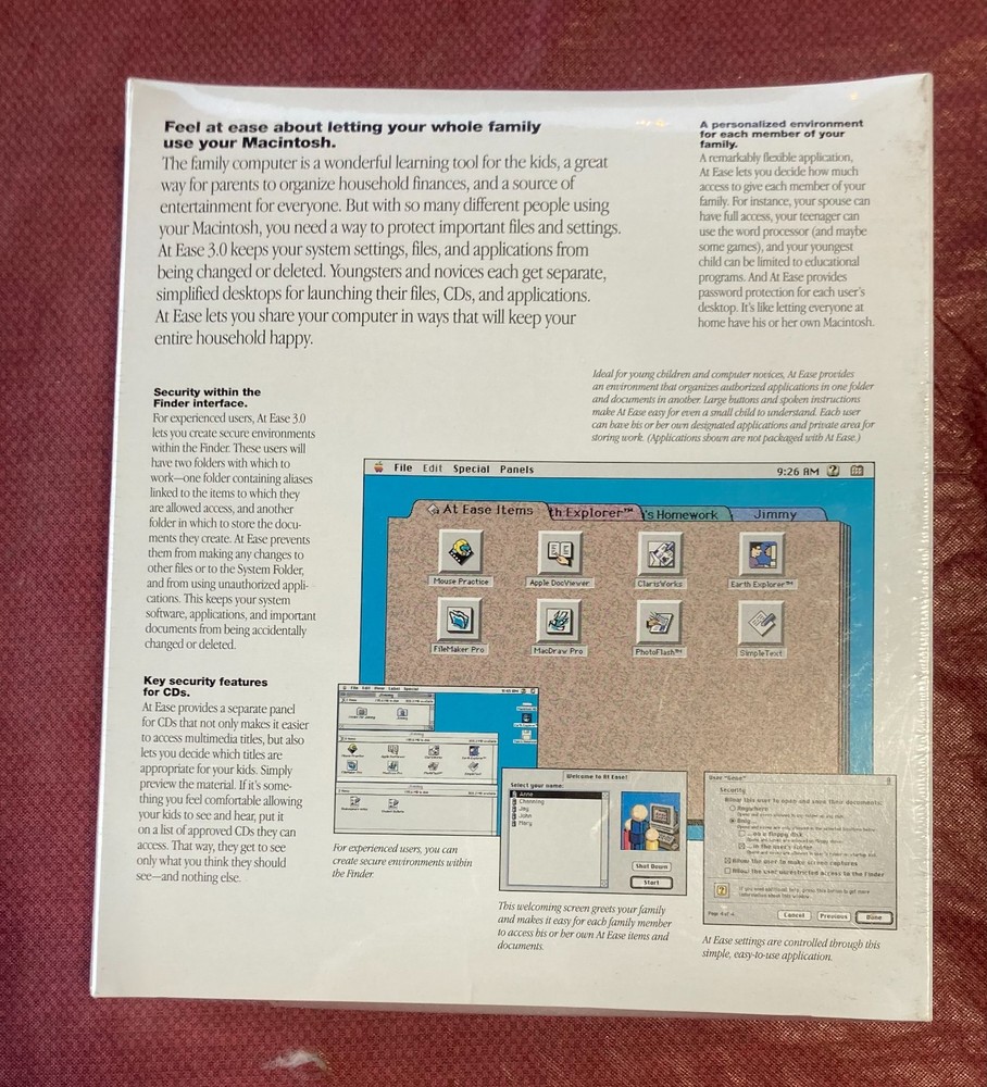 Vtg Apple Macintosh At Ease Version 3.0 Install Disks Software 1995 New Sealed