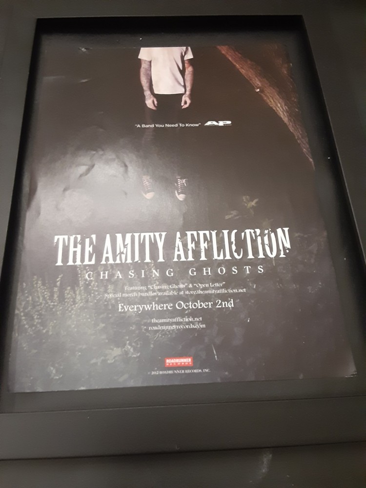 The Amity Affliction Chasing Ghosts Rare Original Promo Ad Framed