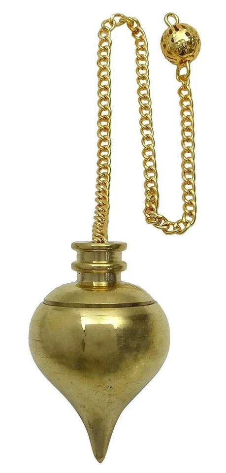 Brass Dowsing Pendulum Gold Pendulum For Divination and Chakra Healing